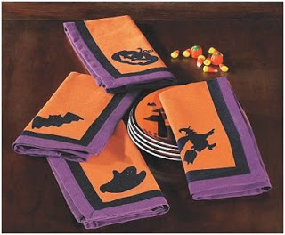 servilletas para decorar la mesa en Halloween