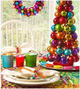como decorar con muchos colores en navidad