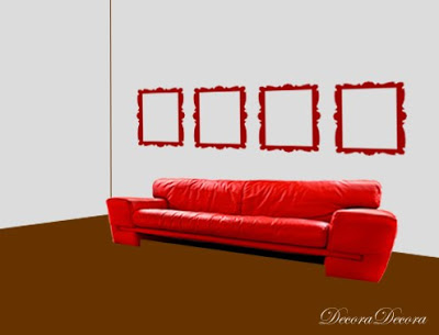 ideas para colgar cuadros sobre un sofa