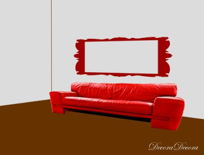 composicion de cuadros sobre un sofa