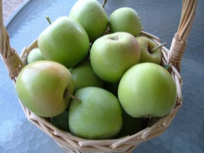 decoracion con manzanas verdes