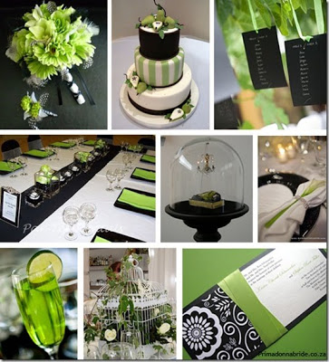 decorar con colores negro y verde oscuro
