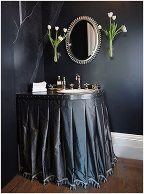 decorar un cuarto de aseo con negro