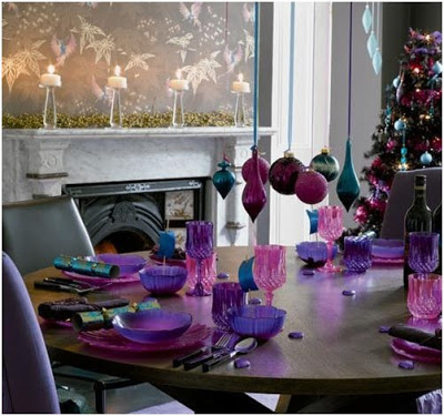 decoracion de navidad con morado o lilia