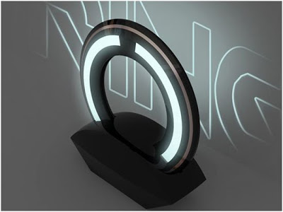 lampara inspirada en el anillo de la pelicula TRON Legacy