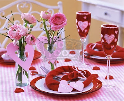 decoracion mesa san valentin romantica