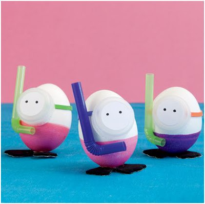 Huevos de Pascua decorados como Buzos