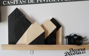 Pintura pizarra para decorar las casitas de madera.