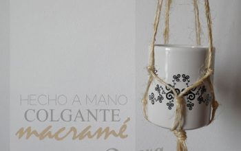 Colgador de macramé.