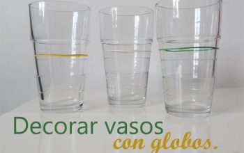 Decorar vasos con globos.