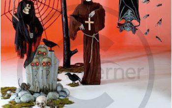 Decorar una tienda por Halloween.