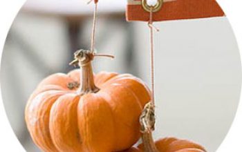 Sujetamanteles con calabazas.