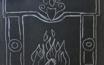 Una chimenea de tiza.