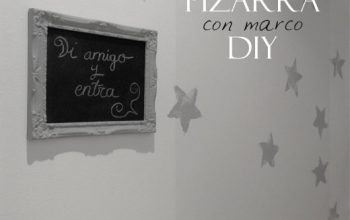Pizarra con marco DIY.