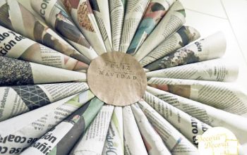 Una corona de Navidad barata.