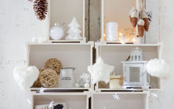 Cajas para los adornos de Navidad.