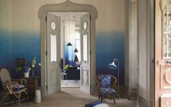 Papel pintado que te ahorra la difícil pintura ombré.