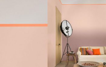 Pintar con rosa y naranja.