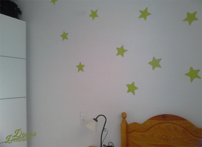 Estrellas en la pared.