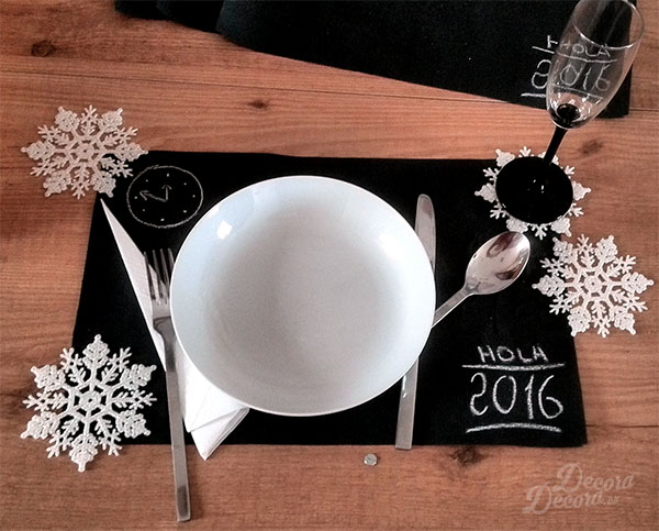 Fin de Año, decoración de la mesa