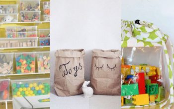Tres ideas para guardar juguetes.