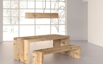 Un comedor de madera, madera.