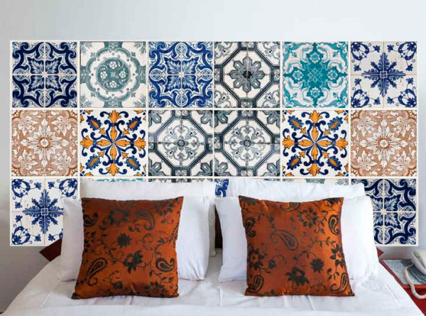 Cabecero de cama con azulejos