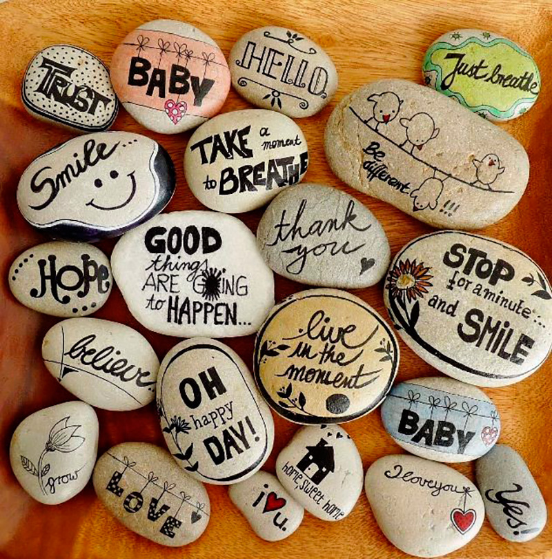 Ideas para decorar piedras con pintura o rotulador
